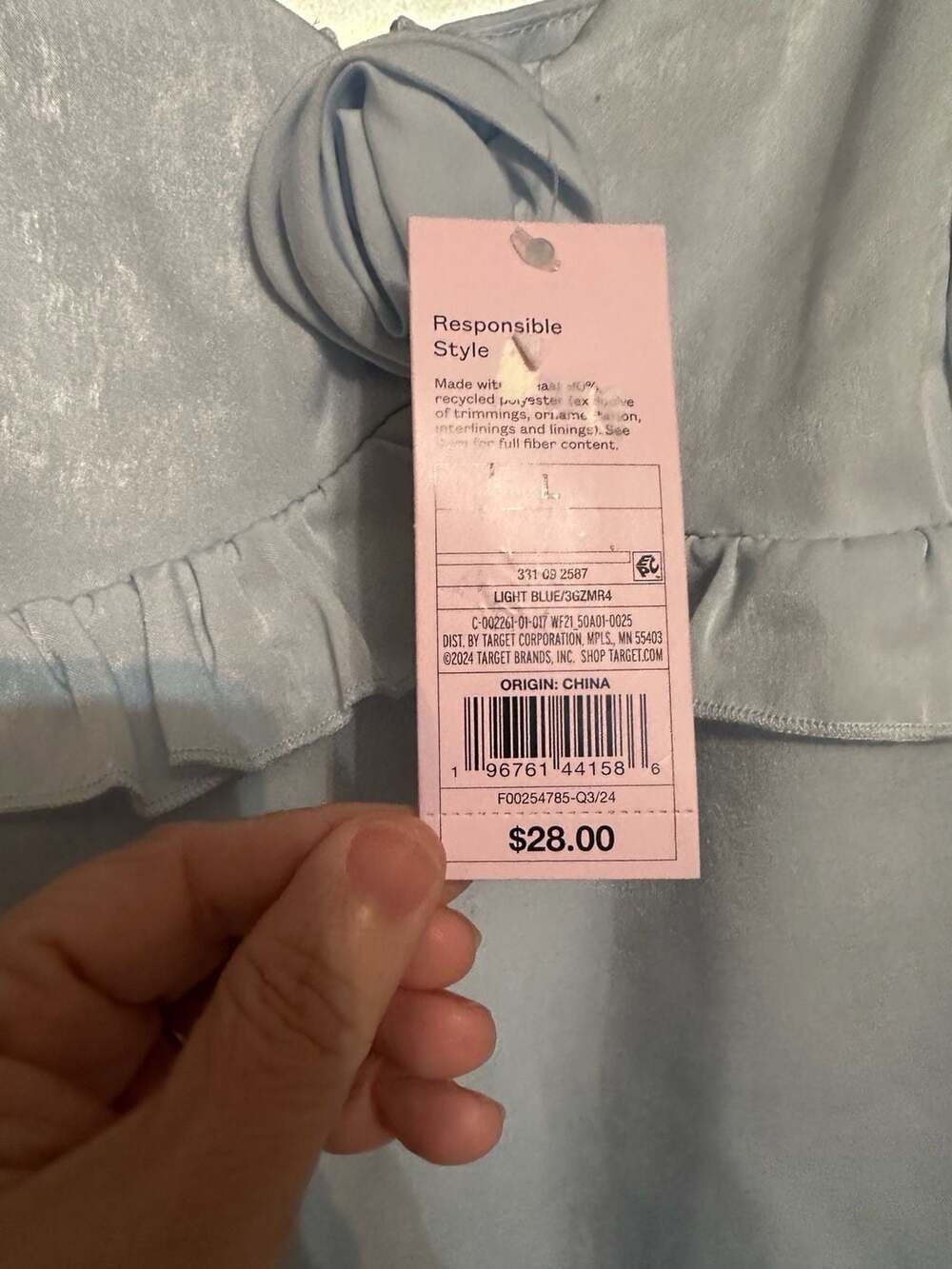 Wild Fable Light Blue Rosette Mini Babydoll Dress - Picture 5 of 9